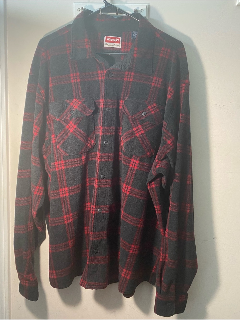 Wrangler Black Jacket with Red Plaid Lining